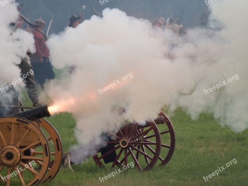 English Civil War Reenactment History Cannon Battle