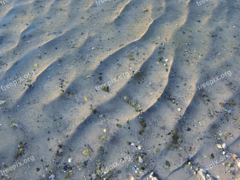 Small Waves Wave Pattern Beach Sand Water