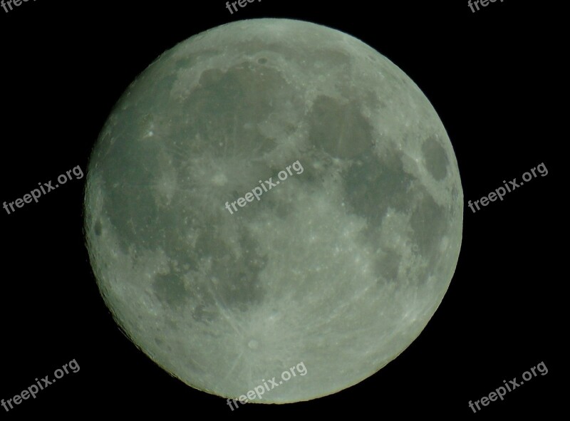 Full Moon Moon Night Close Up Zoom