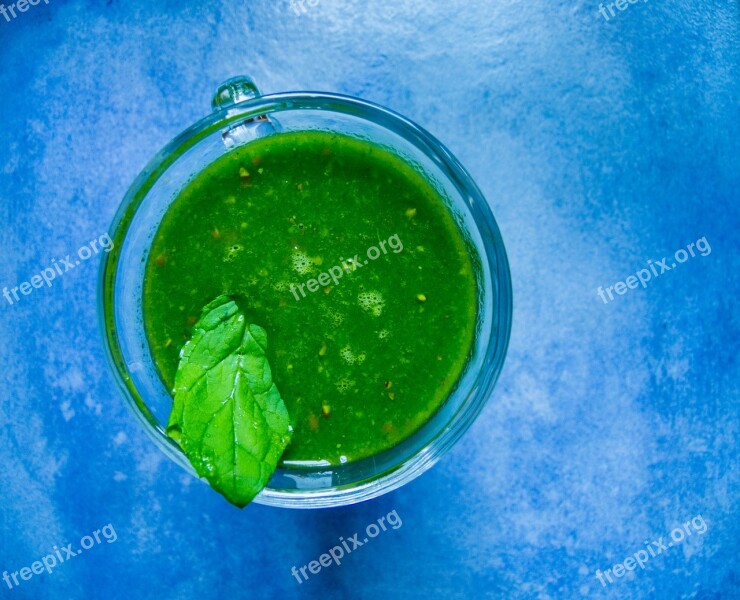 Smoothie The Drink Spinach Green Healthy