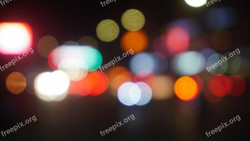 Spot Cool Colors Night Bokeh Free Photos