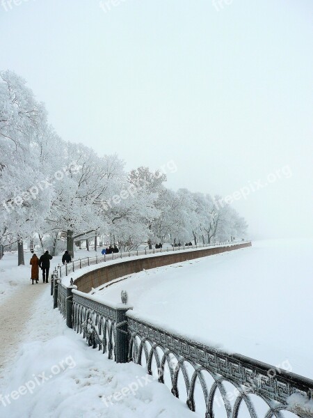 Snow Winter Russia St Petersburg Free Photos