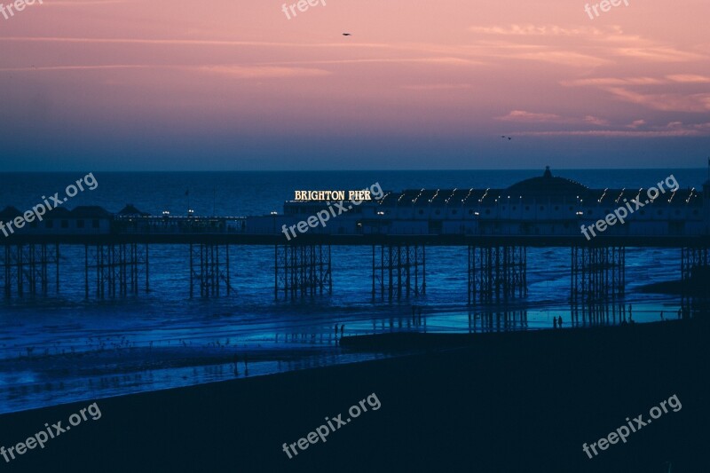 Brighton Pier Water Coast Beach