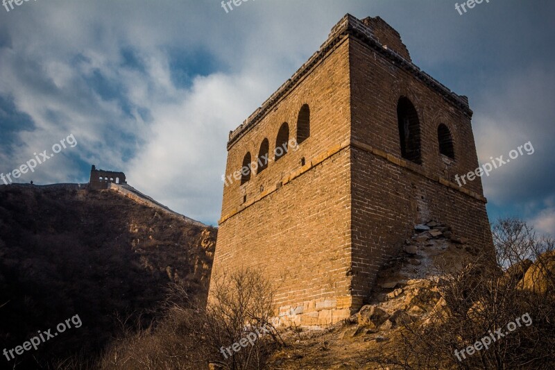 Of Virtue Great Wall Crosses The Great Wall Tower Chang