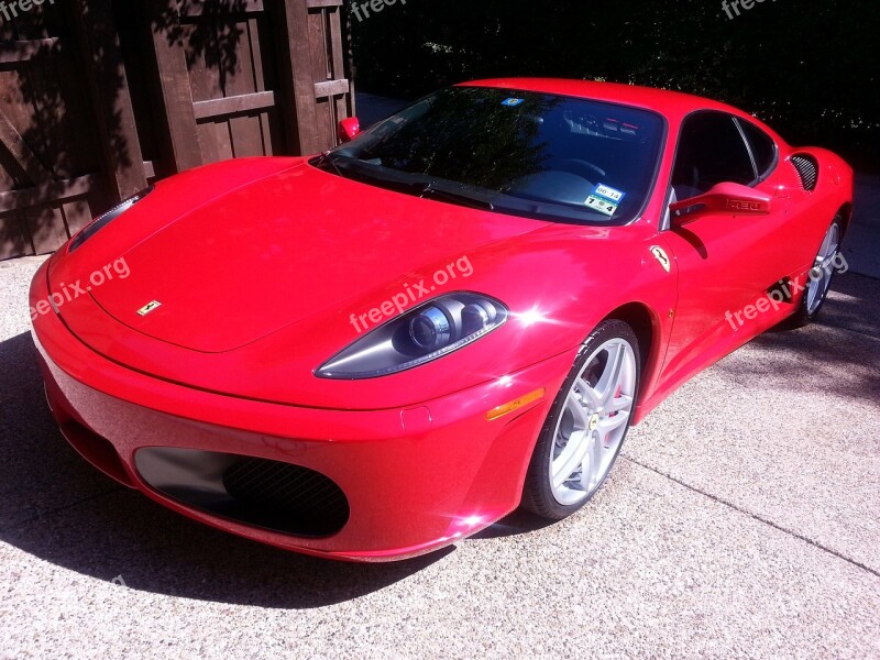 Red Ferrari Detailed Automobile Free Photos