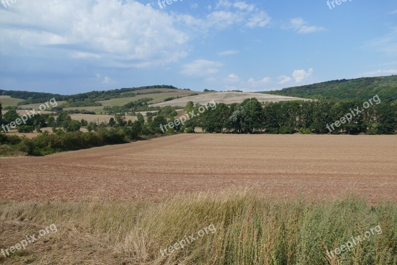 Panorama Arable Field Landscape Nature