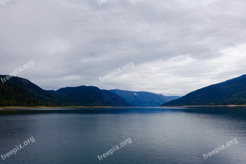 Mountains Blue Scenery Reflection Nature Landscape