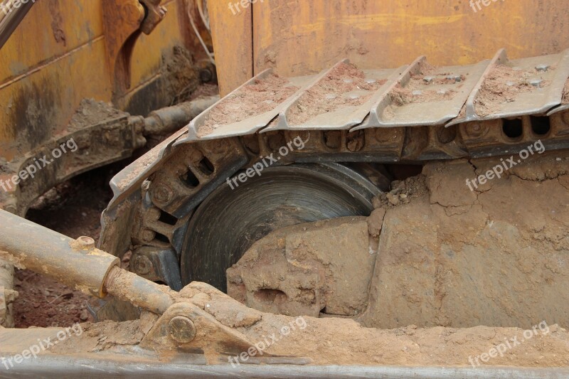 Excavators Construction Vehicle Chain Dirt Dirty