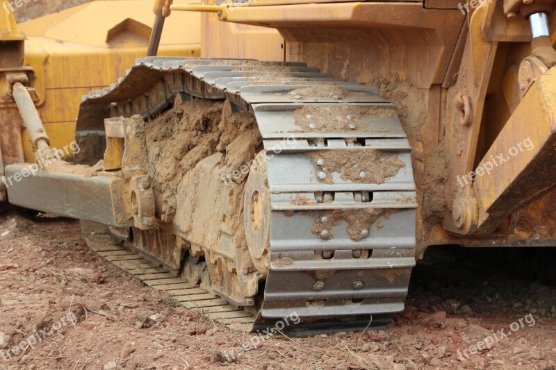 Excavators Construction Vehicle Chain Earth Gravel Pit