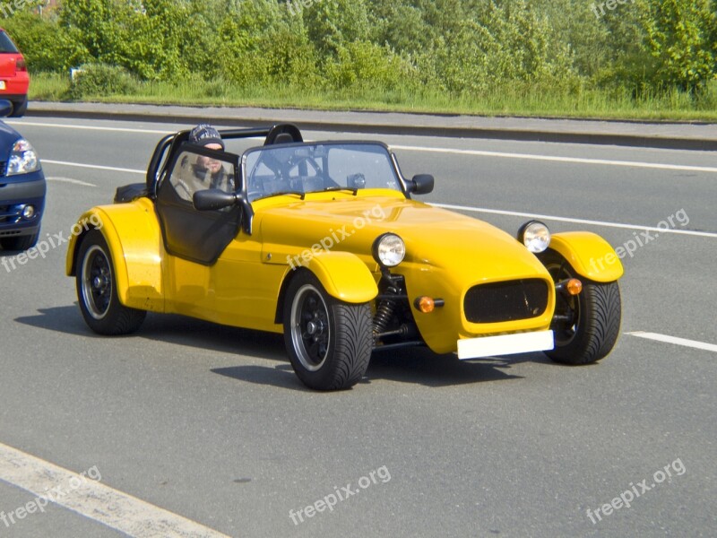 Auto Racing Car Replica Yellow Mature