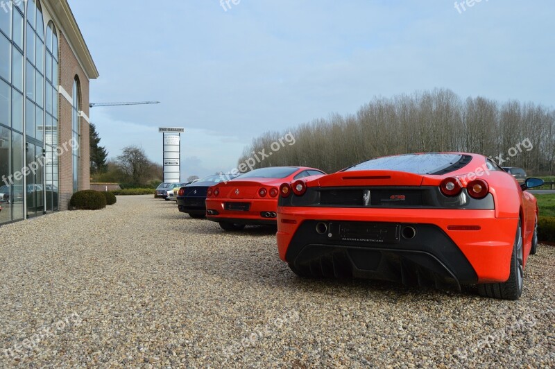 Car Background Brummen Ferrari Red