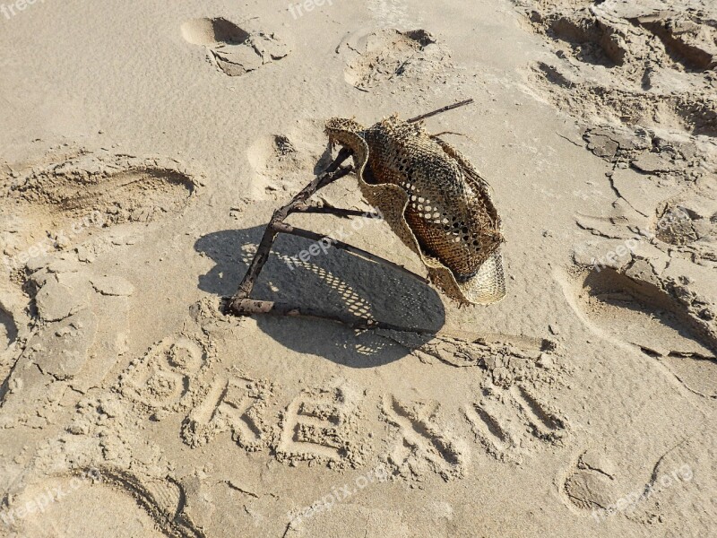 Brexit Straw Hat Sand Beach