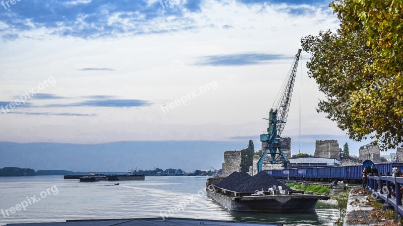 River Danube Port Fortress Crane