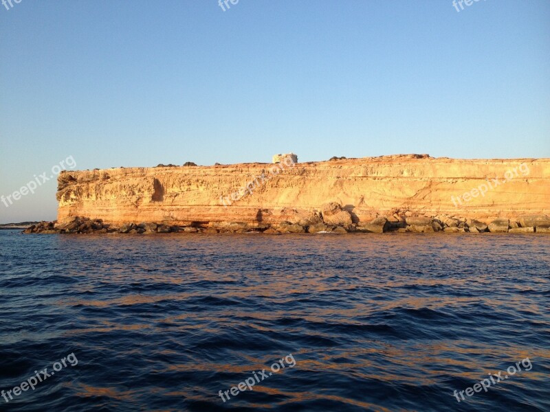 Formentera Island Mediterranean Spain Cliff