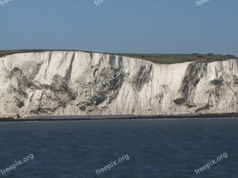 White Cliffs Dover England Coast Cliffs