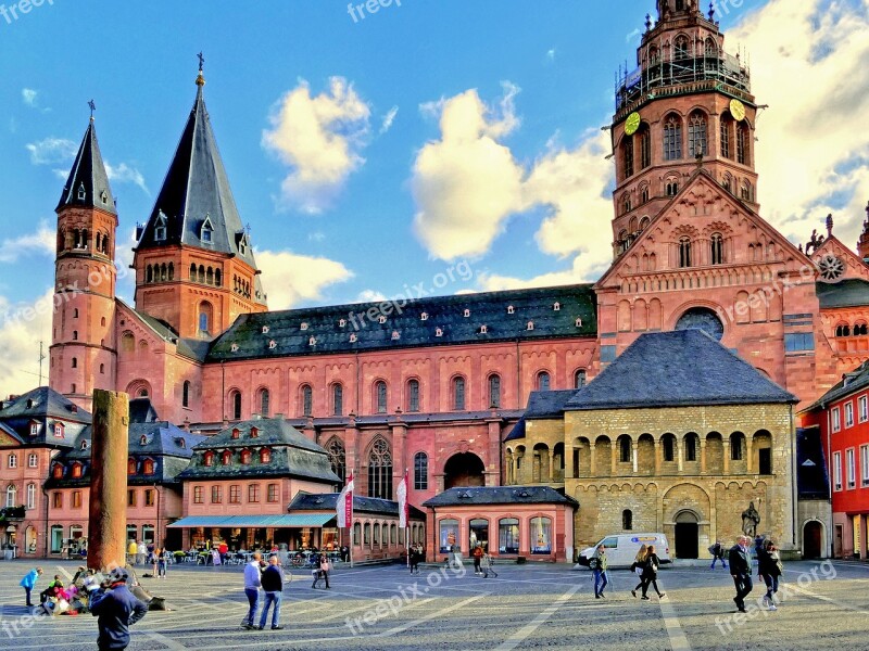 Mainz Cathedral Mainz Dom Church Imposing