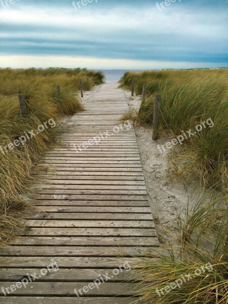 Rerik To The Beach Dunes Sand Blue