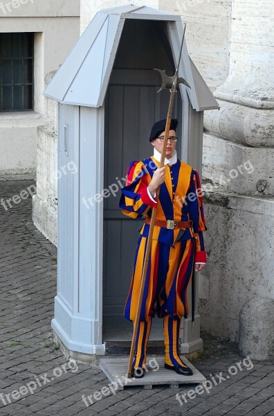 Swiss Guard Rome Italy St Peter's Square Catholic