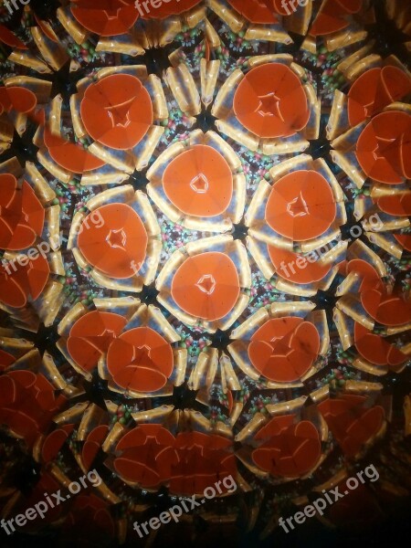 Kaleidoscope Kaleidoscopic Fractal Abstract Orange