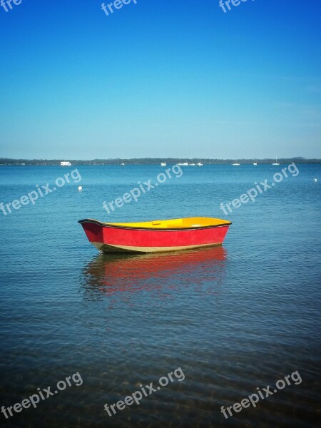 Boat Boating Red Bay Calm