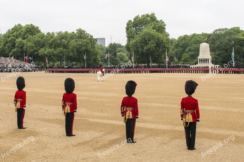 Ceremony Military Parade Trooping The Colour Queen Birthday