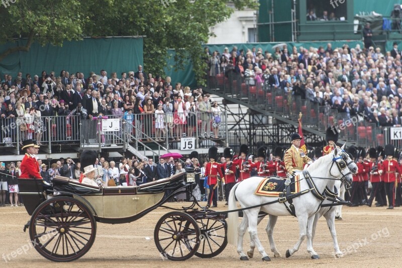 Ceremony Military Parade Trooping The Colour Queen Birthday