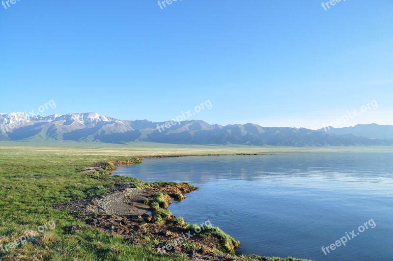 Sailimu Lake Lakefront Natural Free Photos