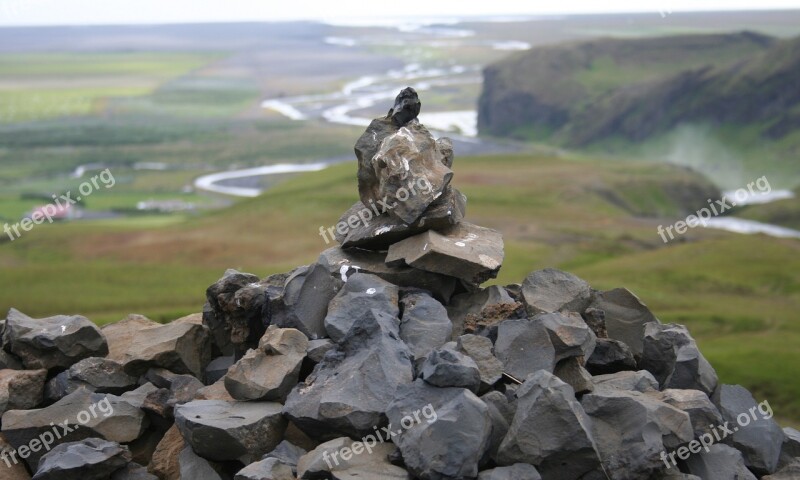 Cairn Iceland Icelandic Landscape Stone