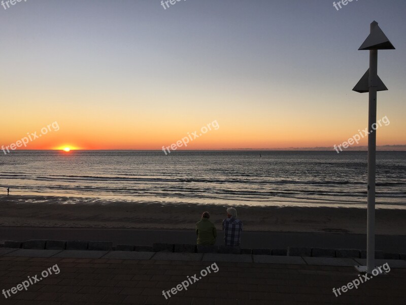 Norderney Beach Water Sunset Abendstimmung