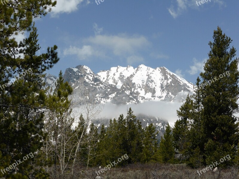 Mountains Landscape Winter Snow Usa