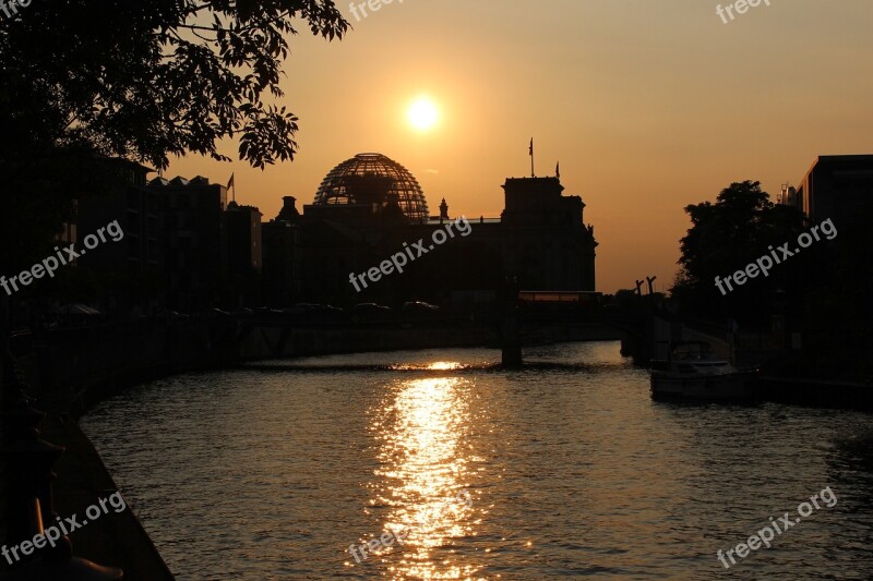 Sunset Spree Abendstimmung Evening River