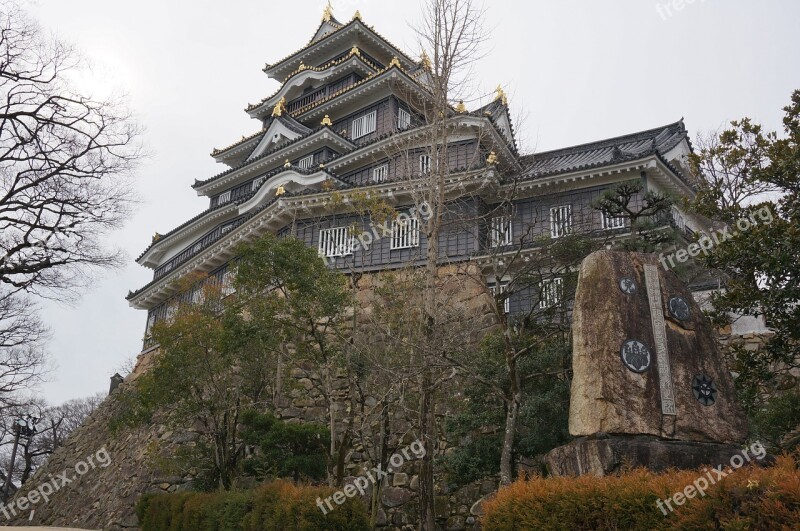 Japan Okayama Castle Tourism Historic Sites Free Photos