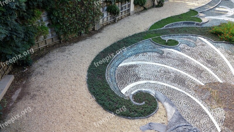 Dumbarton Oaks Estate Landscape Pebbles Architecture