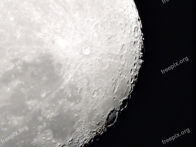 Moon Full Moon Craters Nocturne Night