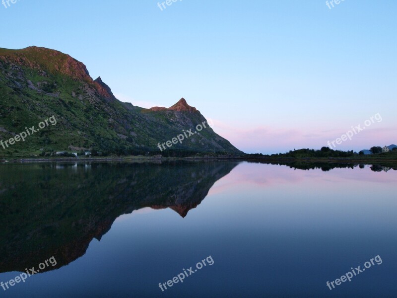 Lofoten Norway Mirroring Scandinavia Landscape