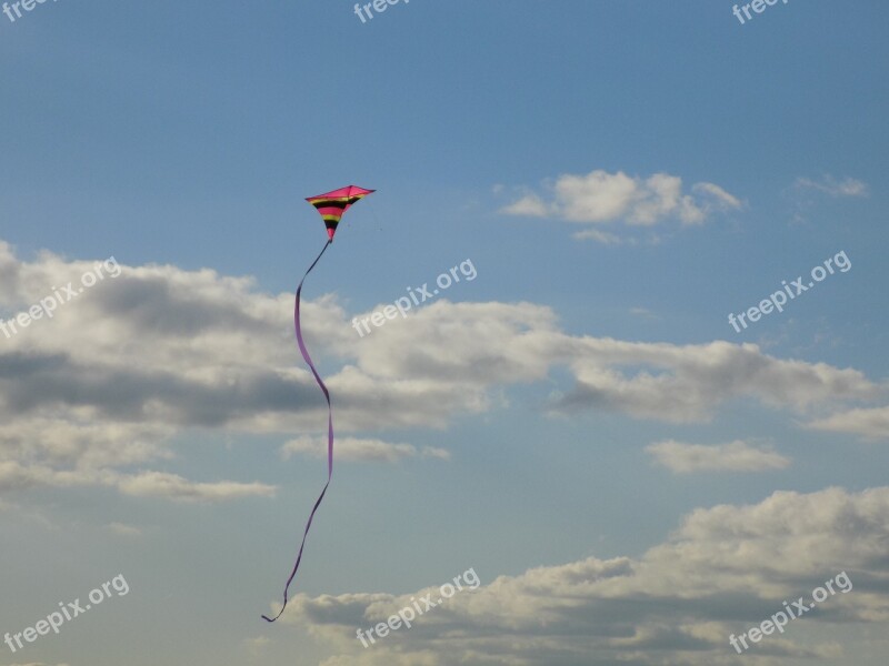 Dragon Autumn Kites Rise Flying Clouds