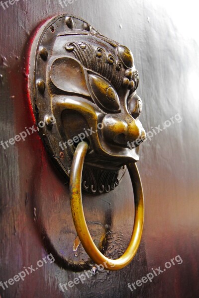 Wood Door Ancient Door Locks Treats Novelties Souvenir