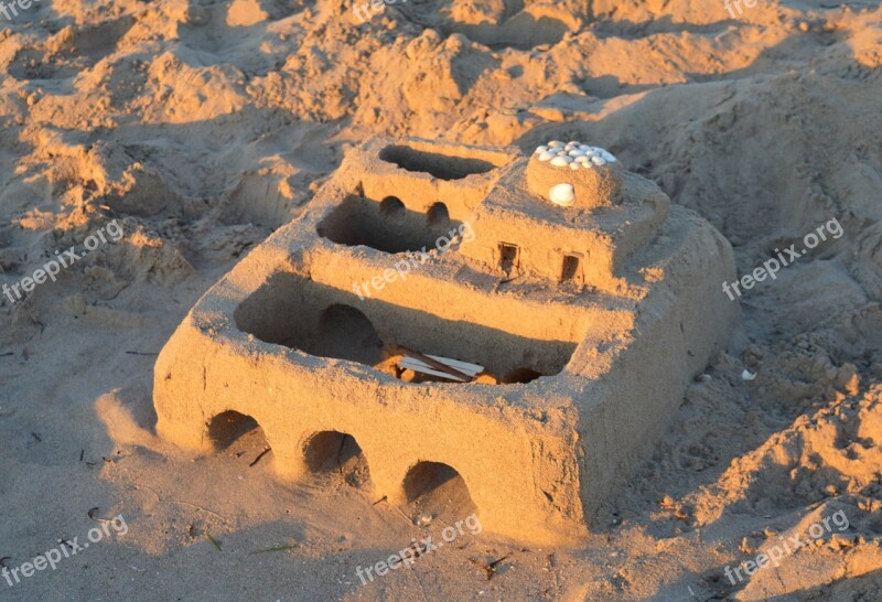 Sandcastle Beach Sand Sun Sea