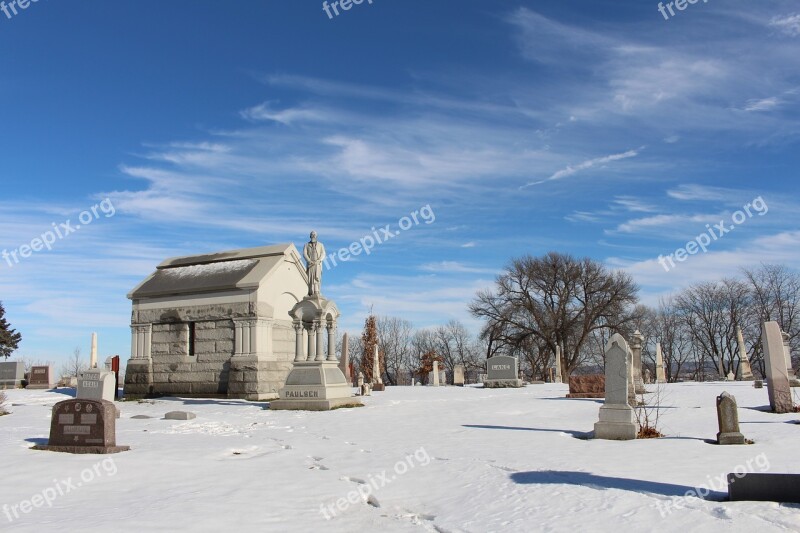 Graveyard Snow Death Dead Cemetery