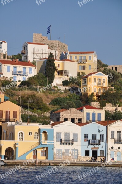 Kastelorizo Greece Port Waterfront Europe