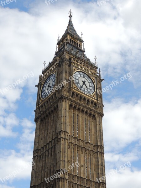 Big Ben London Watch Sky Architecture