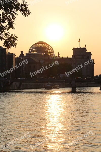 Sunset Spree Abendstimmung Evening River