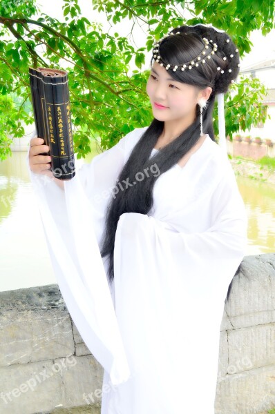 Ancient Costume The Bamboo Slips The Ancient Town Artistic Photos Classical