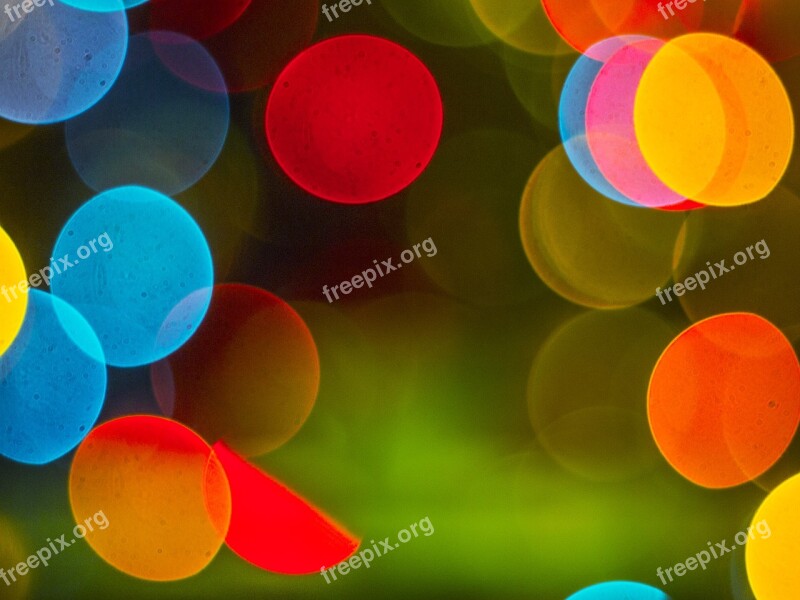 Abstract Light Multi Color Bokeh The Effect Of