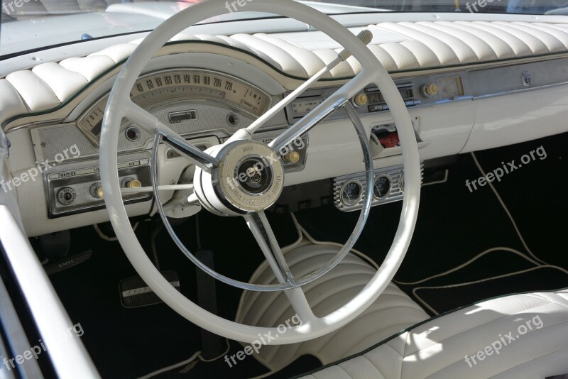 Old Car Dashboard Steering Wheel Classic Car Free Photos