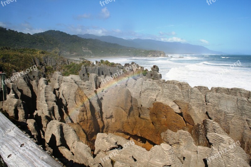 Punakaiki Pancake Rocks Scenery Coastline Attraction