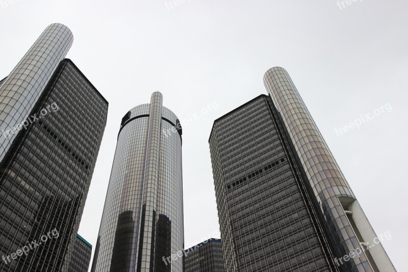 Renaissance Center General Motors Detroit Michigan Gm