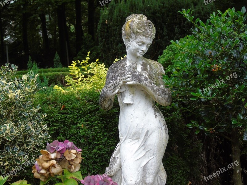 Cemetery Figure Sculpture Woman Melancholic