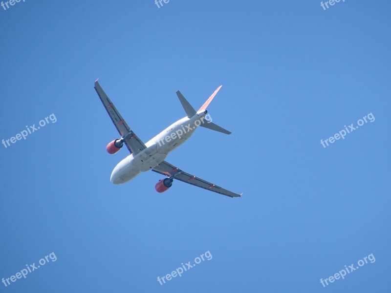 Aircraft Wing Flight Sky Clear