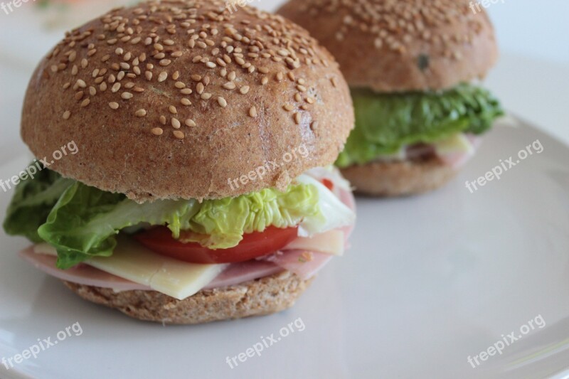 Hamburger Home Whole Wheat Food Fast Food